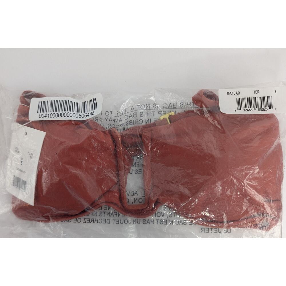 Andie Red Bikini Top Adjustable Straps Cartagena Bandeau Size Small - Picture 3 of 7